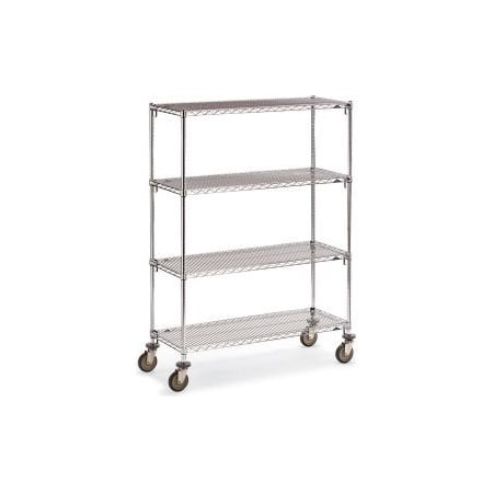 Metro Metro Super Erecta Wire Shelf Truck w/4 Adjustable Shelves, 900 lb. Capacity, 60"L x 18"W x 68"H 4797700